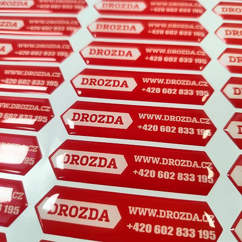 3D samolepky a logoprinty