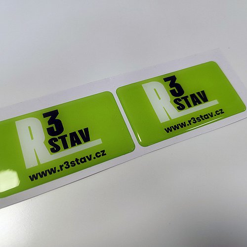 3D samolepky a logoprinty